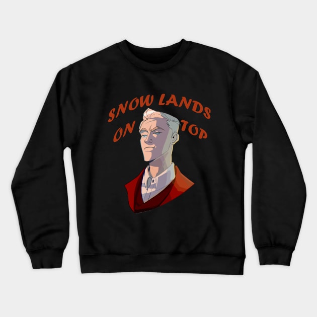 Snow Lands On Top Coriolanus Snow Crewneck Sweatshirt by NAM Illustration